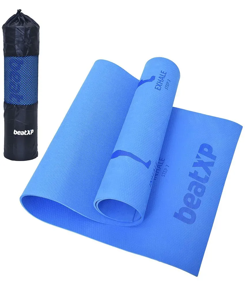 beatXP Yoga Asan Eva yoga mat for Women and Men TPE Material 6mm Extra  Thick Exercise mat for Workout Yoga Fitness Pilates and Meditation, Anti  Tear & Slip-Blue: Buy Online at Best