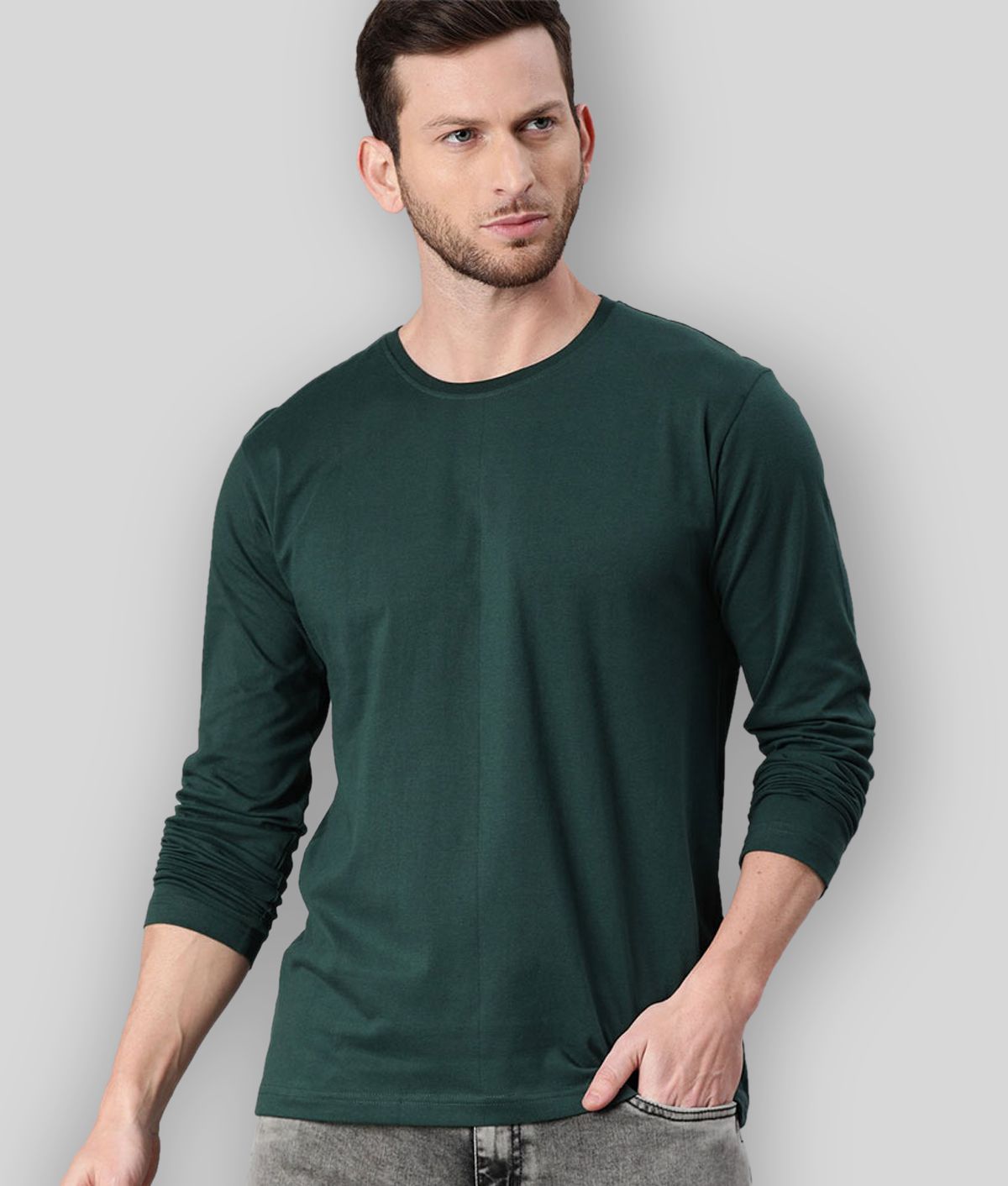     			Be Awara - Green Cotton Relaxed Fit Men's T-Shirt ( Pack of 1 )