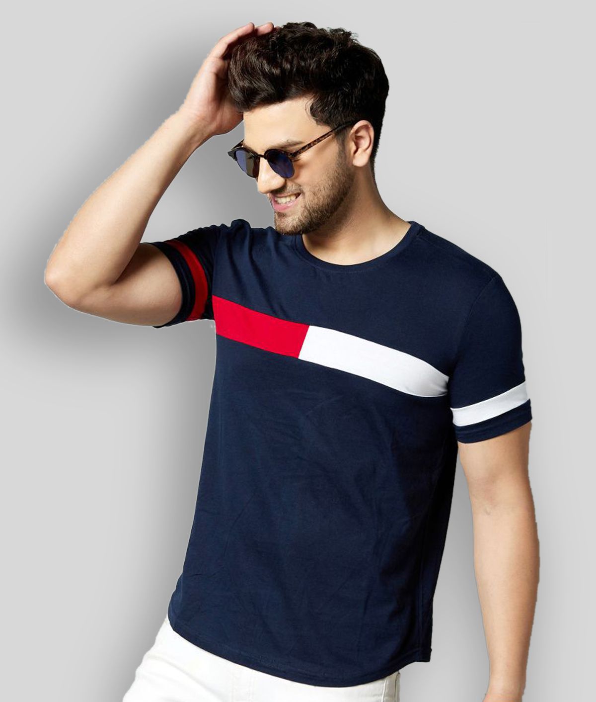 Buy GESPO - Multicolor Cotton Blend Regular Fit Men's T-Shirt ( Pack of ...