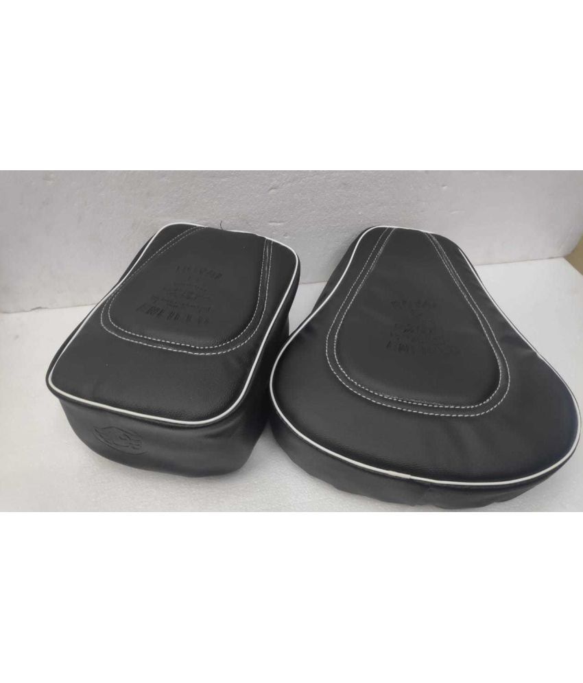     			KOHLI BULLET ACCESSORIES Seat Cover For  Classic 350,500 Black Front & Rear