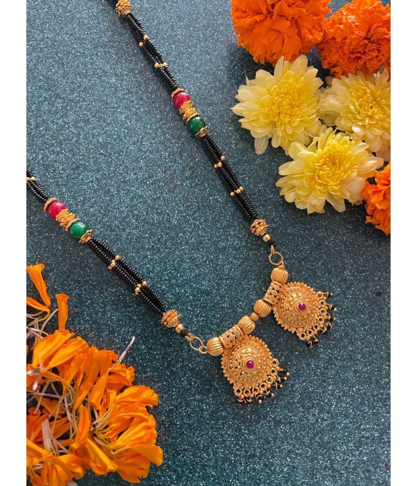 Short Mangalsutra Designs Gold Plated 