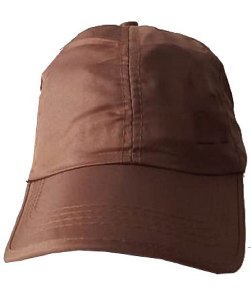     			Whyme Fashion Brown Embroidered Cotton Caps
