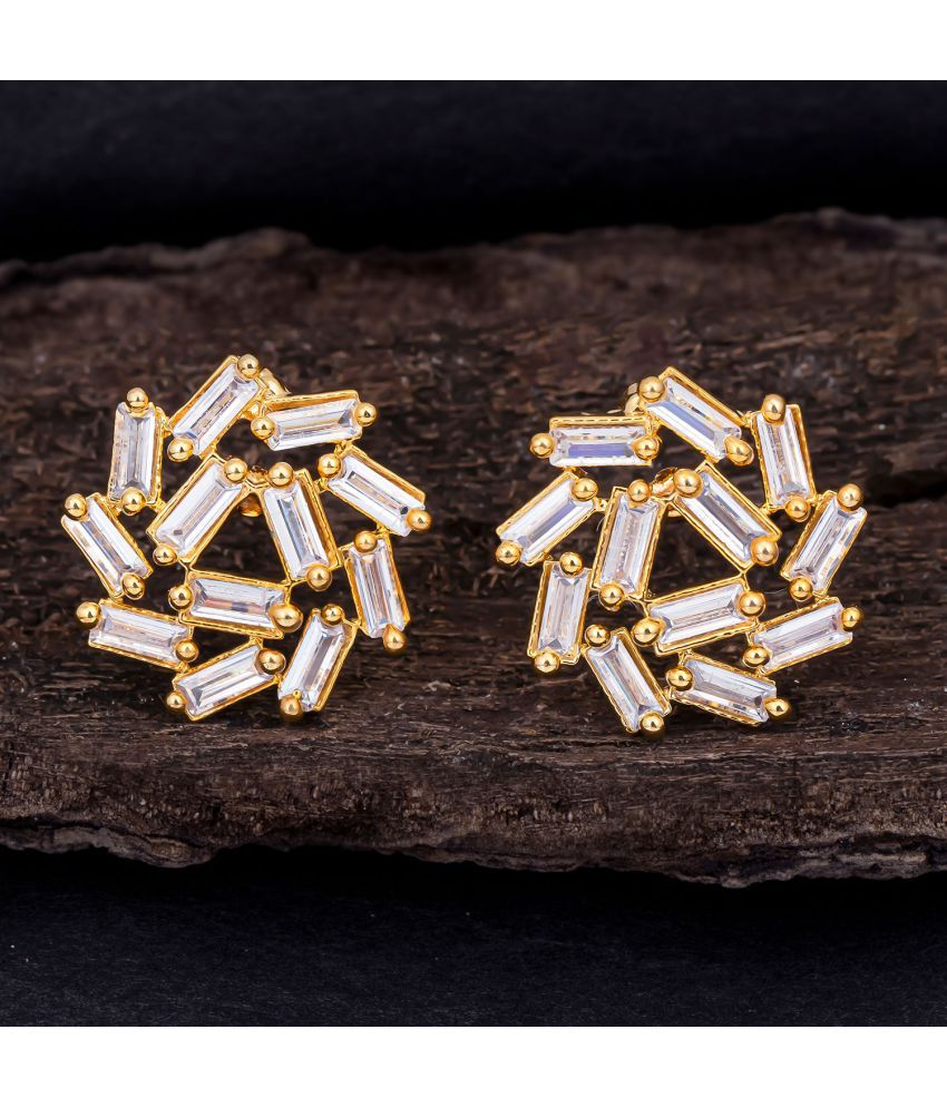     			Sukkhi Artistically Gold Plated Cz Stud Earring For Women