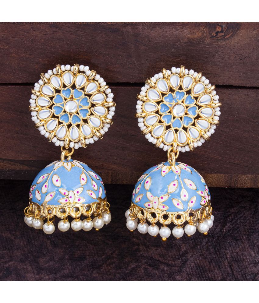     			Sukkhi Gorgeous Floral Gold Plated Jumaki Earring For Women