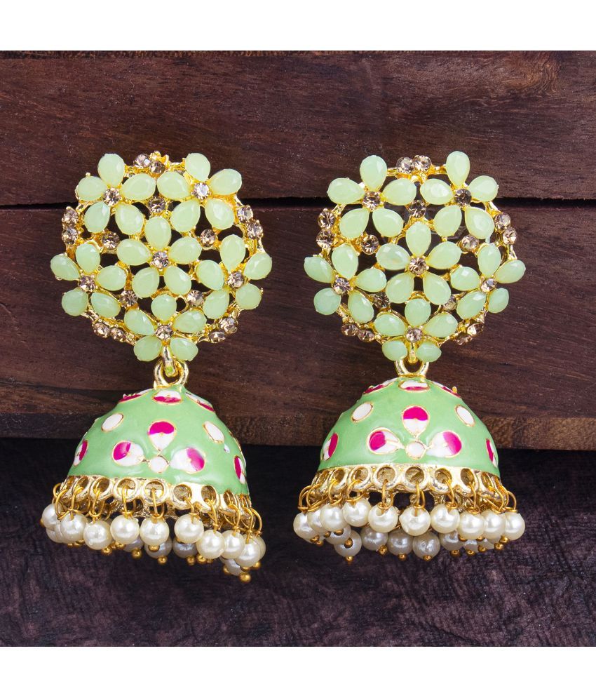     			Sukkhi Spectacular Floral Gold Plated Jumaki Earring For Women