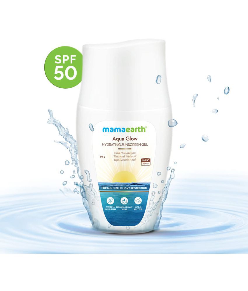     			Mamaearth Aqua Glow Hydrating Sunscreen Gel with Himalayan Thermal Water & Hyaluronic Acid - 50g