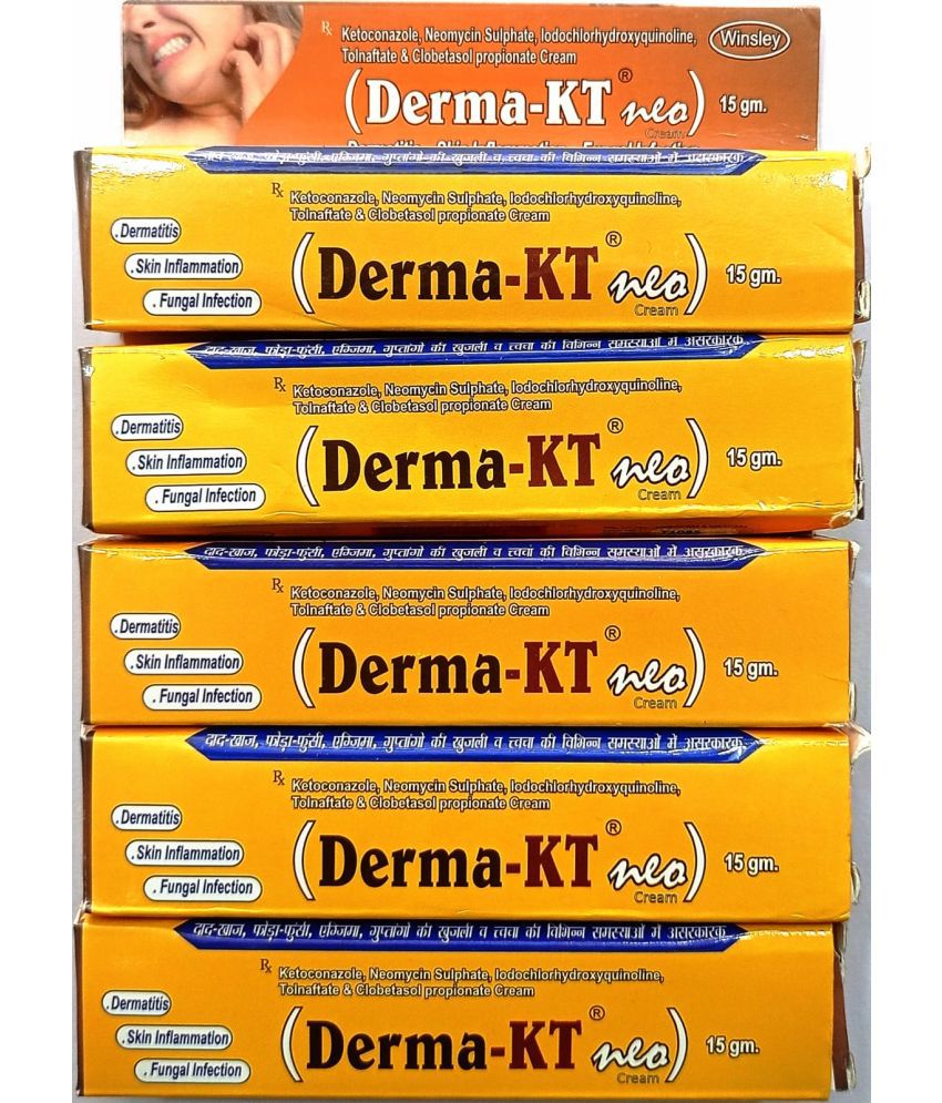     			DERMA KT 15 GM CREAM ( PACK OF 5) Day Cream 75 gm Pack of 5
