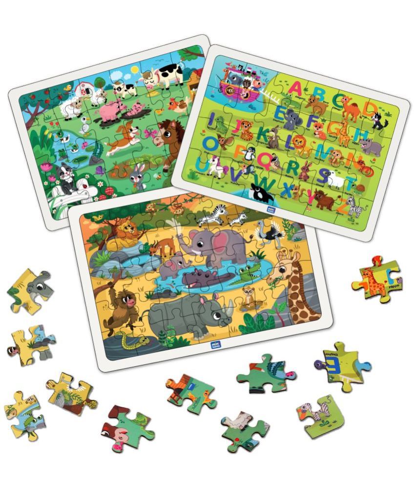     			Mini Leaves Birthday Gift for 4 to 6 Year Old Boys and Girls |Wooden Puzzles 83 Pieces - Set of 3