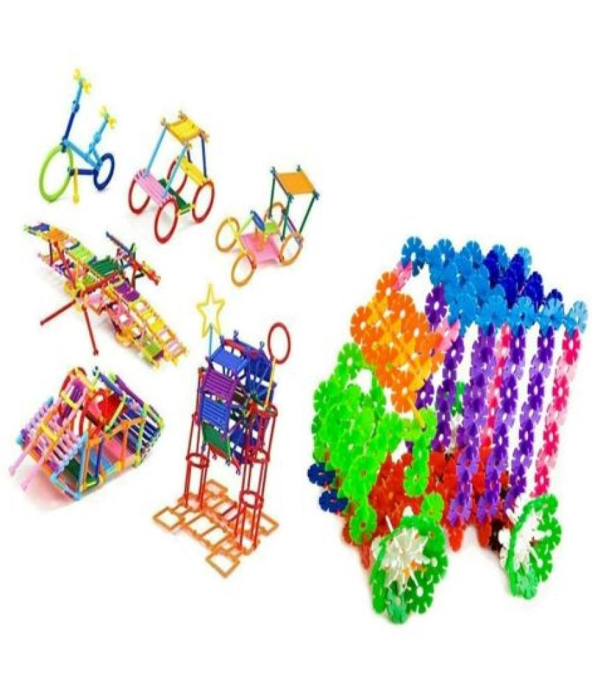 Tzoo Educational Smart Stick Building Block and Flower Building Block Set for 3-8 Years Old Kids Boys & Girls( Multicolor)