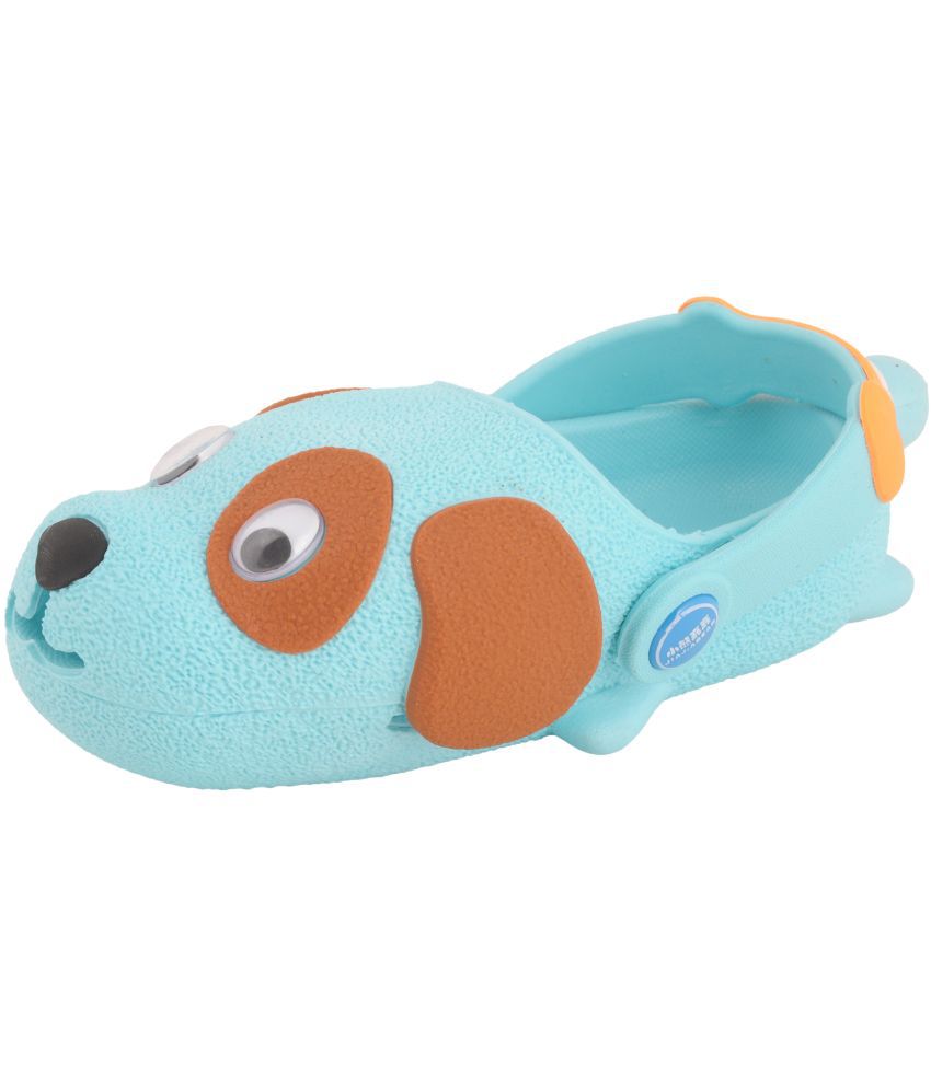     			Yellow Bee Puppy Clogs - Blue