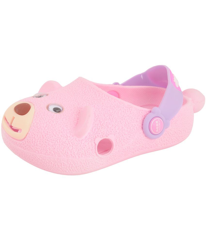     			Yellow Bee Puppy Clogs - Pink