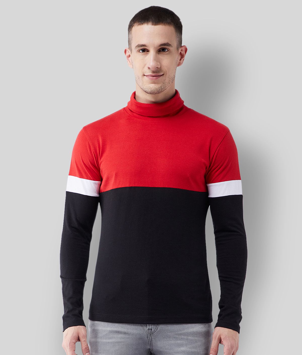 Gritstones - Red Cotton Blend Regular Fit Men's T-Shirt ( Pack of 1 )