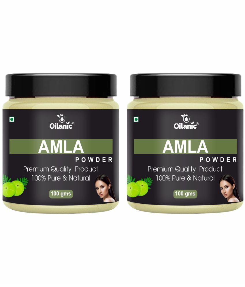     			Oilanic Natural Amla Powder For Haircare Face Pack Masks 200 gm Pack of 2