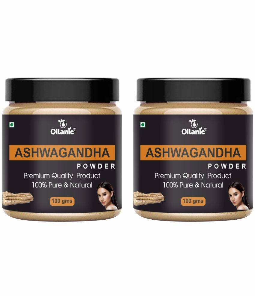     			Oilanic Natural Ashwagandha Powder For Haircare Face Pack Masks 200 gm Pack of 2