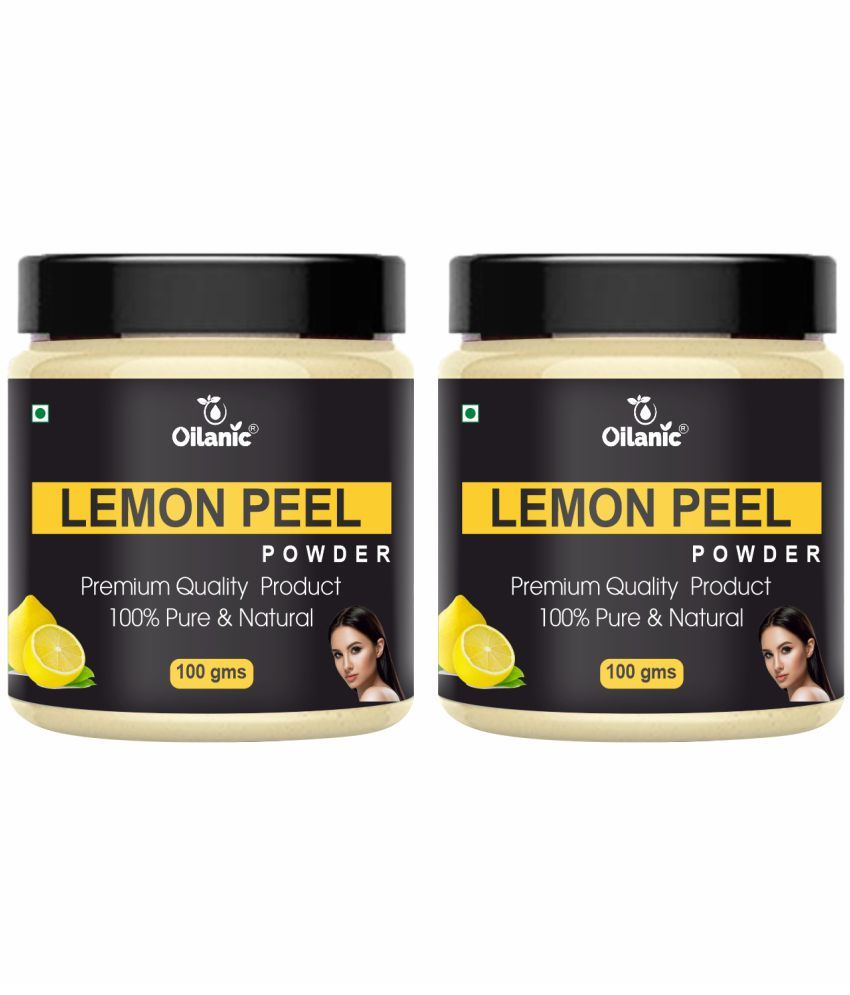     			Oilanic Natural Lemon Peel Powder For Haircare Face Pack Masks 200 gm Pack of 2