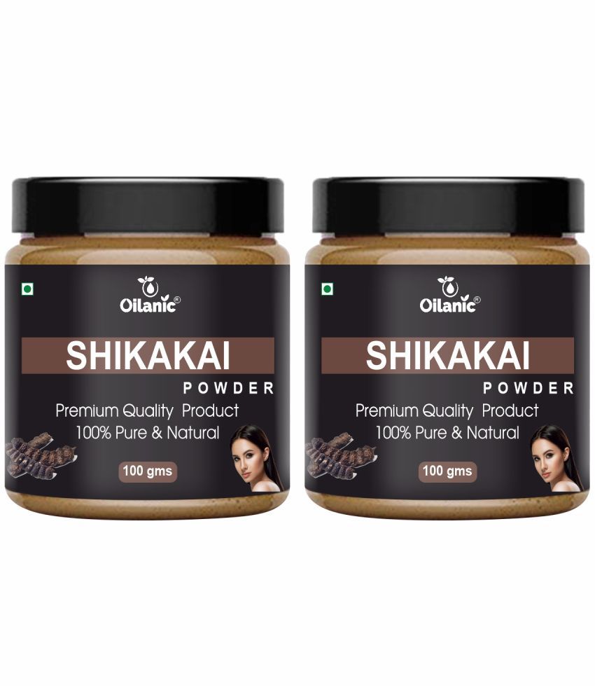     			Oilanic Natural Shikakai Powder For Haircare Face Pack Masks 200 gm Pack of 2