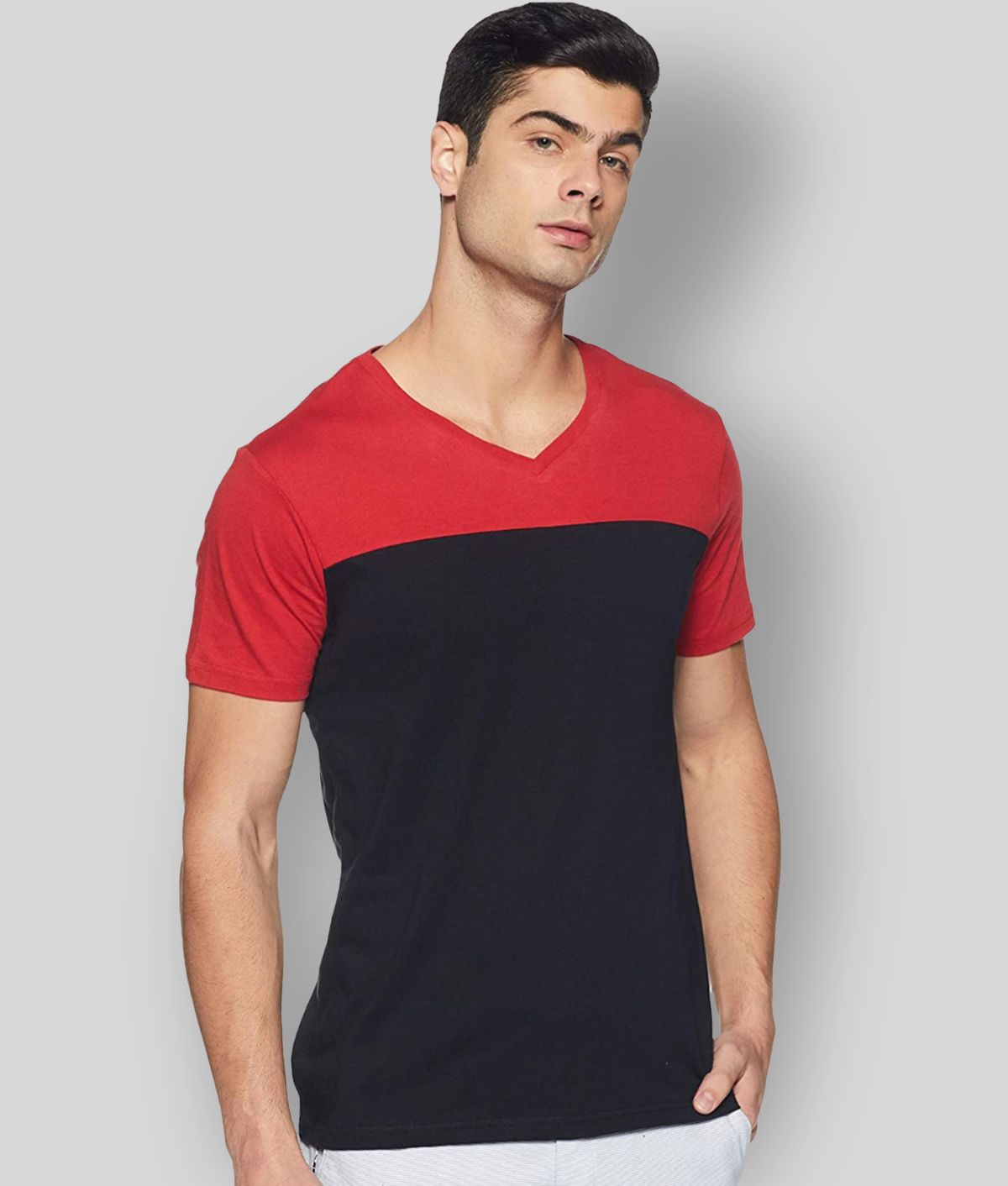     			Glito Pack of 1 Cotton Blend Regular Fit Men's T-Shirt ( Multicolor )