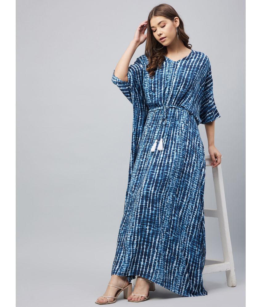     			StyleStone Rayon Blue A- line Dress -
