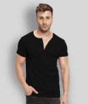 Leotude Pack of 1 Cotton Blend Regular Fit Men's T-Shirt ( Black )