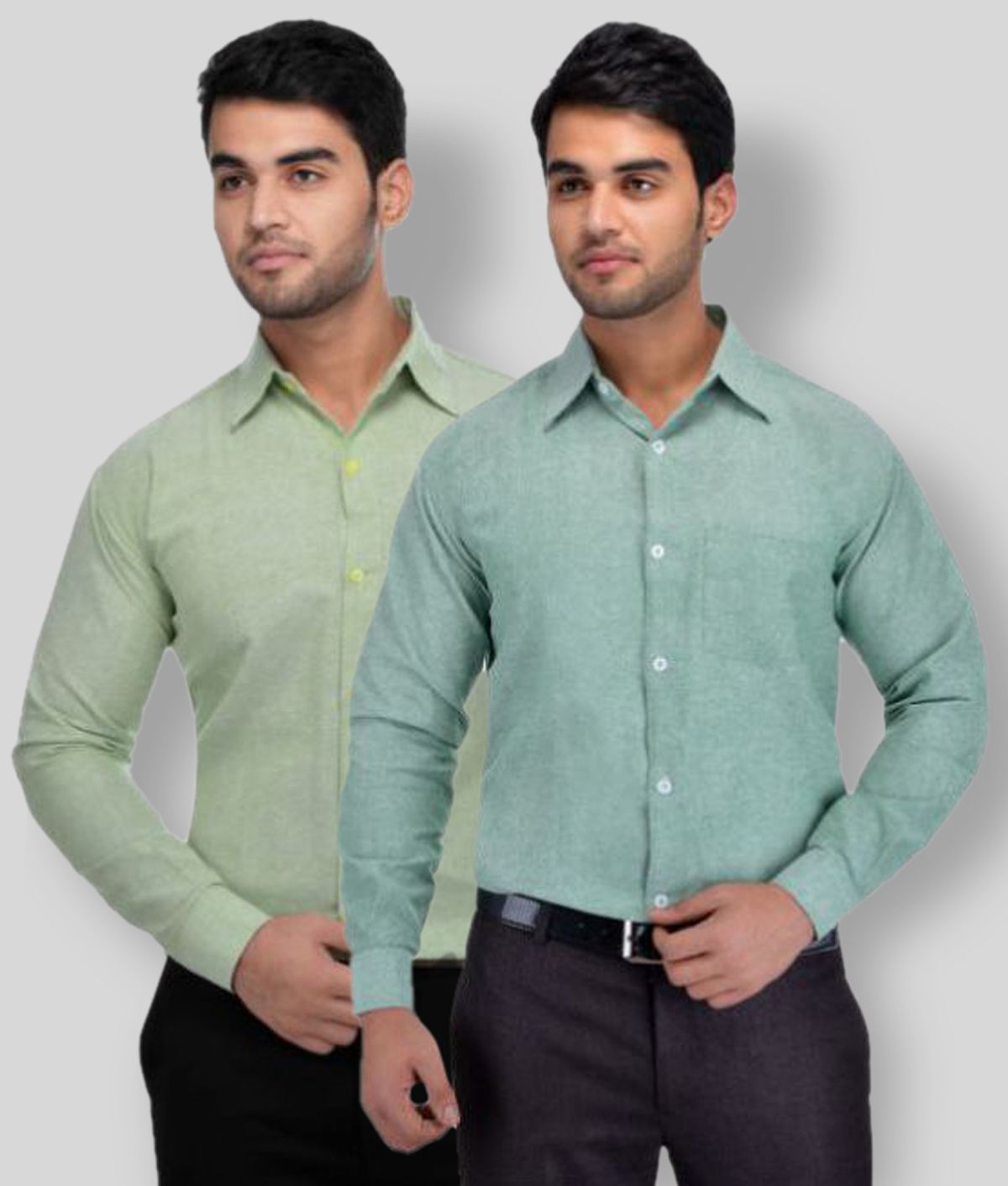     			DESHBANDHU DBK - Multicolor Cotton Regular Fit Men's Formal Shirt (Pack of 2)