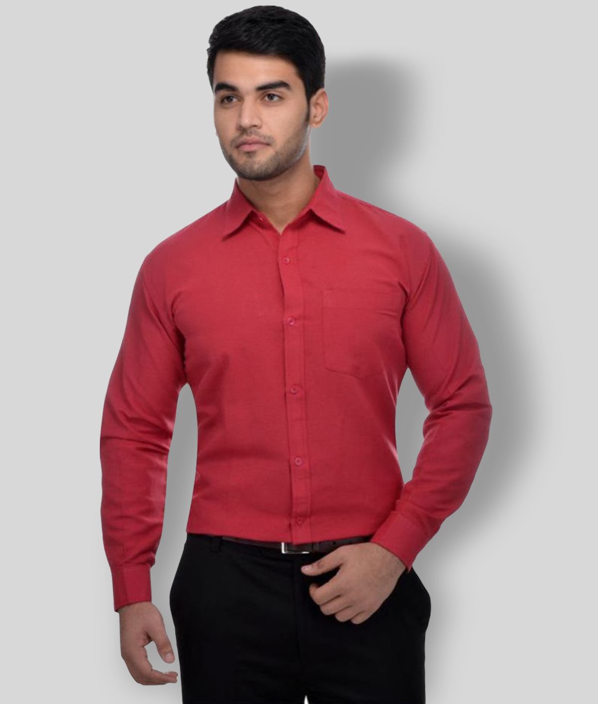     			DESHBANDHU DBK - Red Cotton Regular Fit Men's Formal Shirt (Pack of 1)