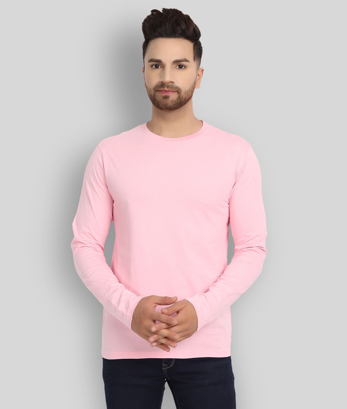     			ESPARTO - Pink Cotton Regular Fit Men's T-Shirt ( Pack of 1 )