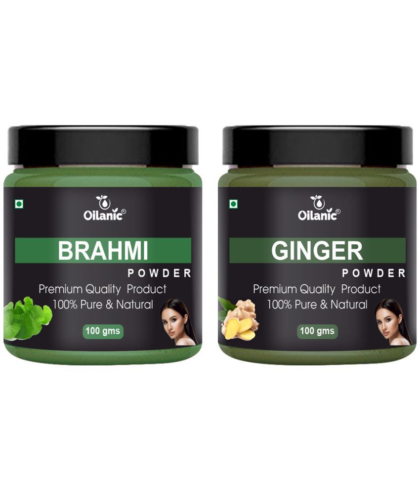     			Oilanic 100% Pure Brahmi Powder & Ginger Powder For Skincare Hair Mask 200 g Pack of 2