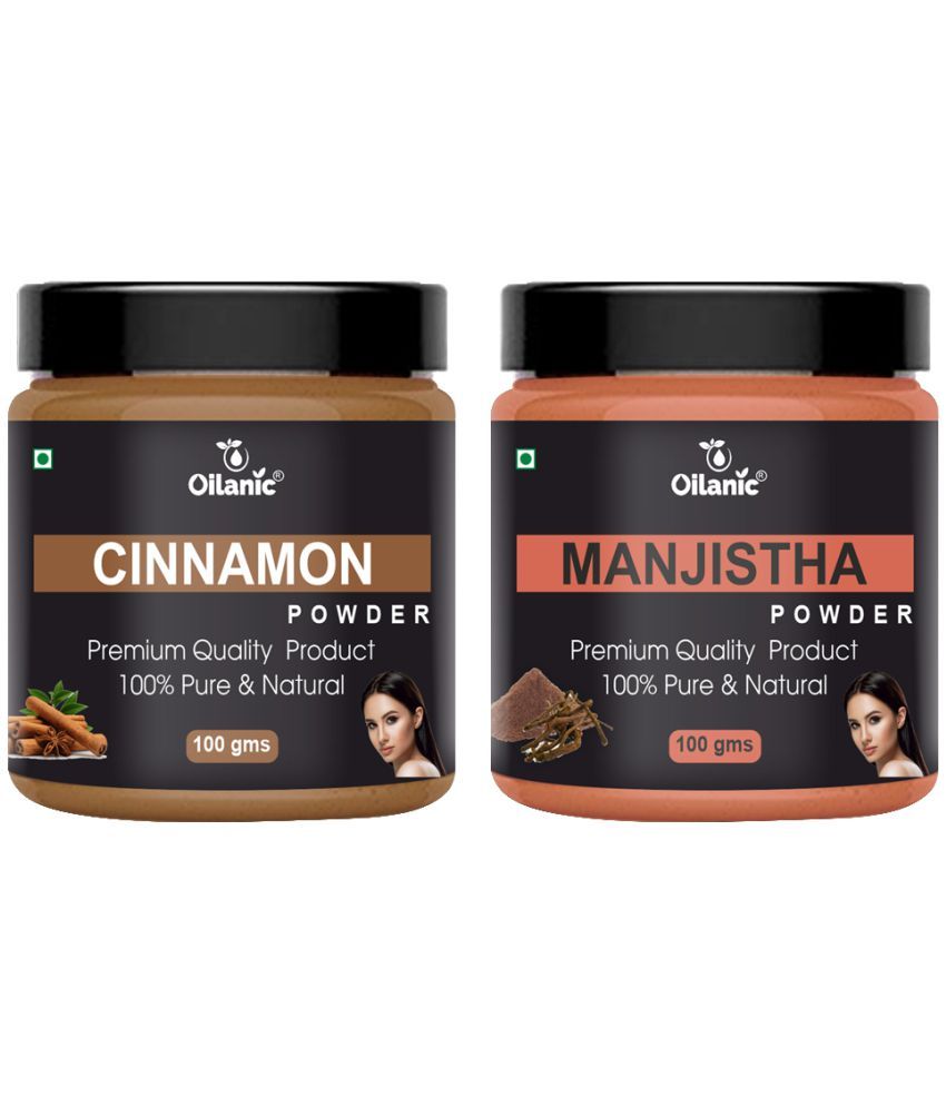     			Oilanic 100% Pure Cinnamon Powder & Manjistha Powder-Skin Hair Mask 200 g Pack of 2