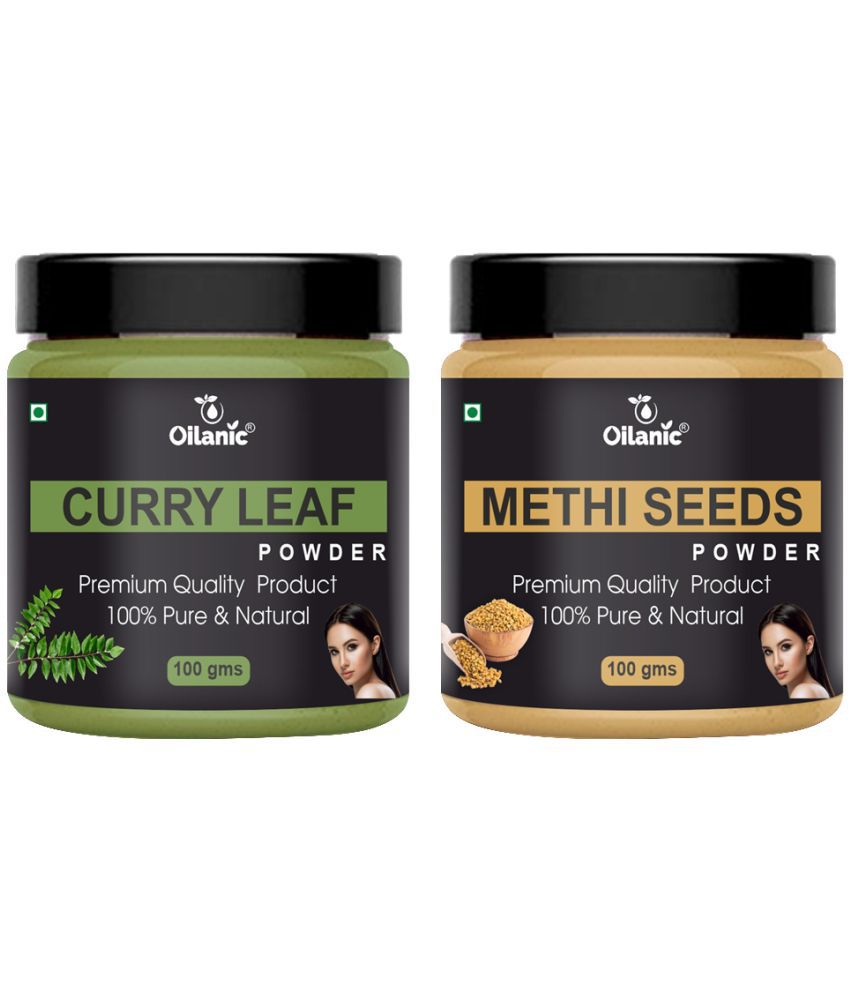 Oilanic 100% Pure Curry Leaf Powder & Methi Powder For Skincare Hair Mask  200 g Pack of 2: Buy Oilanic 100% Pure Curry Leaf Powder & Methi Powder For  Skincare Hair Mask
