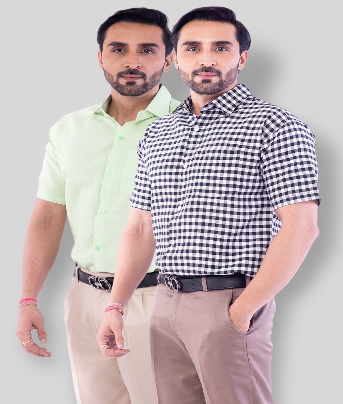     			DESHBANDHU DBK - Multicolor Cotton Regular Fit Men's Casual Shirt ( Pack of 2 )