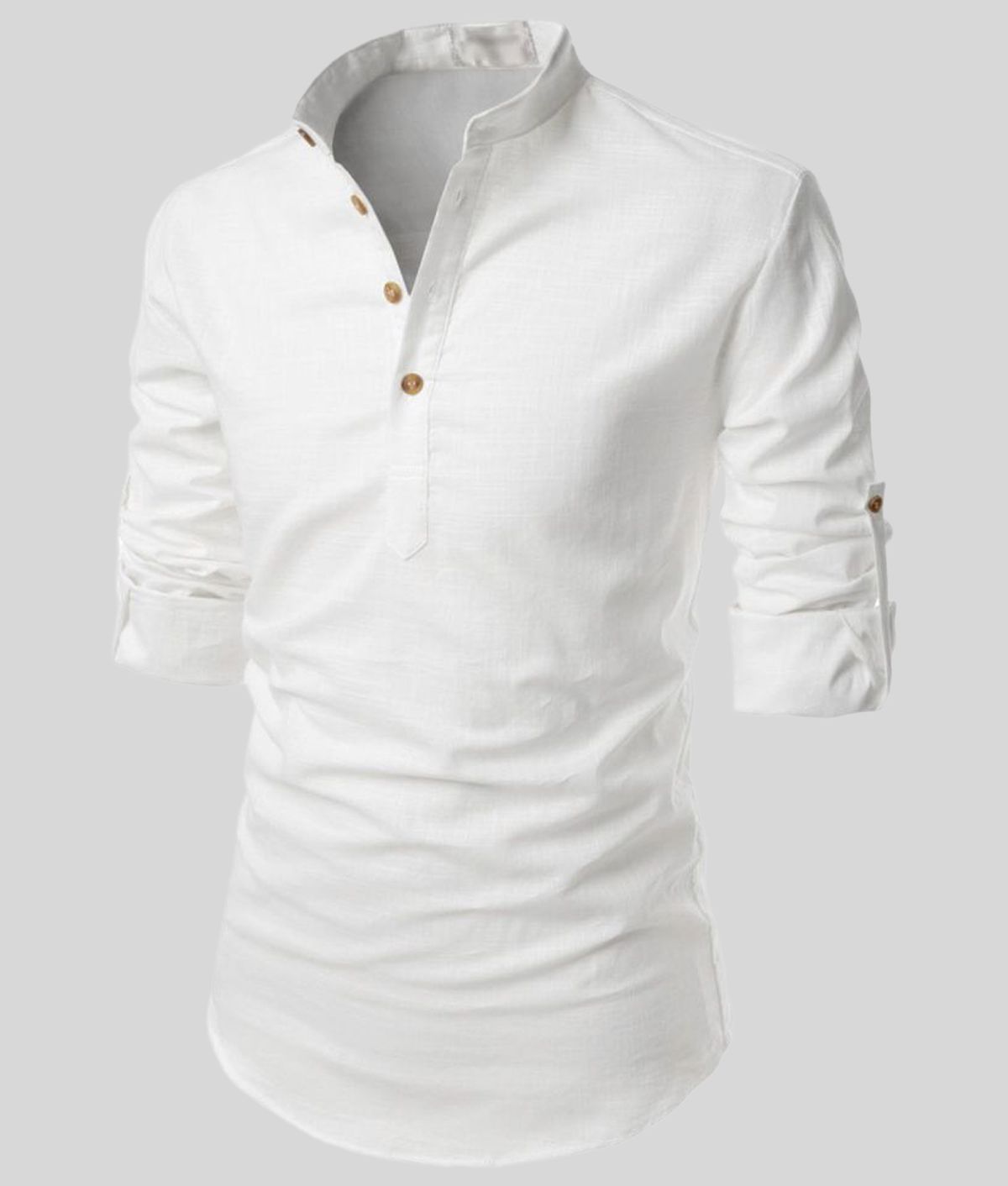     			Life Roads - White Cotton Slim Fit Men's Casual Shirt (Pack of 1 )
