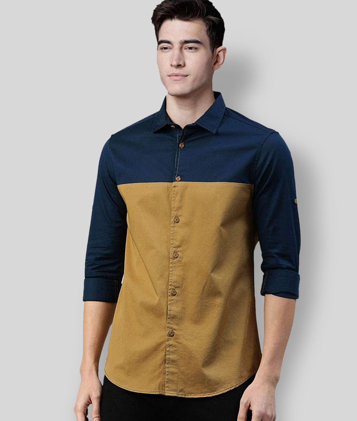     			Life Roads - Multicolor Cotton Slim Fit Men's Casual Shirt (Pack of 1 )