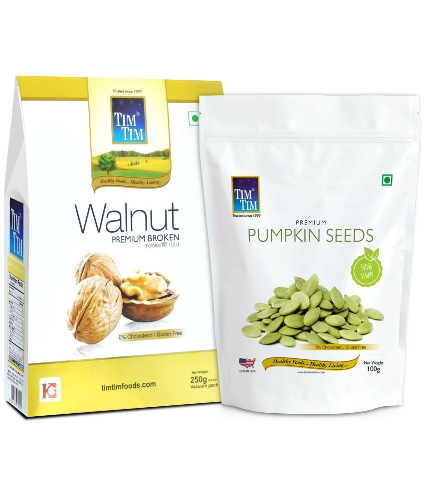     			Tim Tim Premium Broken Walnuts Kernels 250g and Premium Pumpkin Seeds 100g, 350g