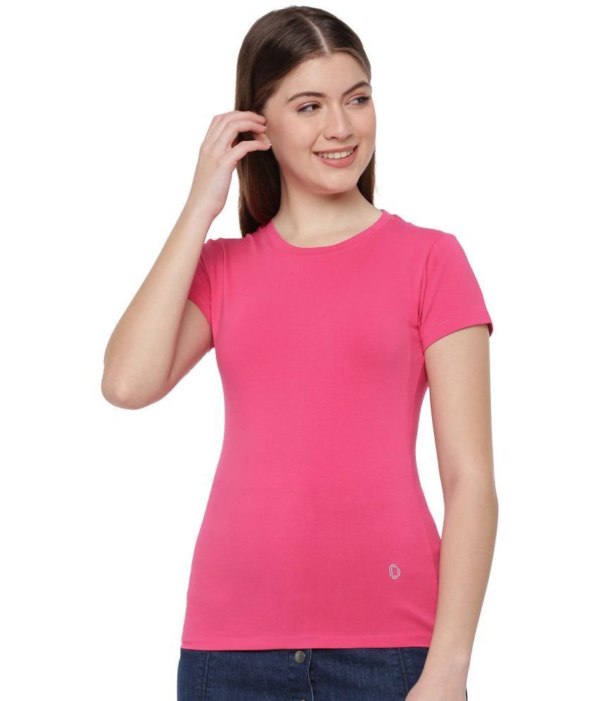 Dollar Missy Cotton Pink T-Shirts - Single