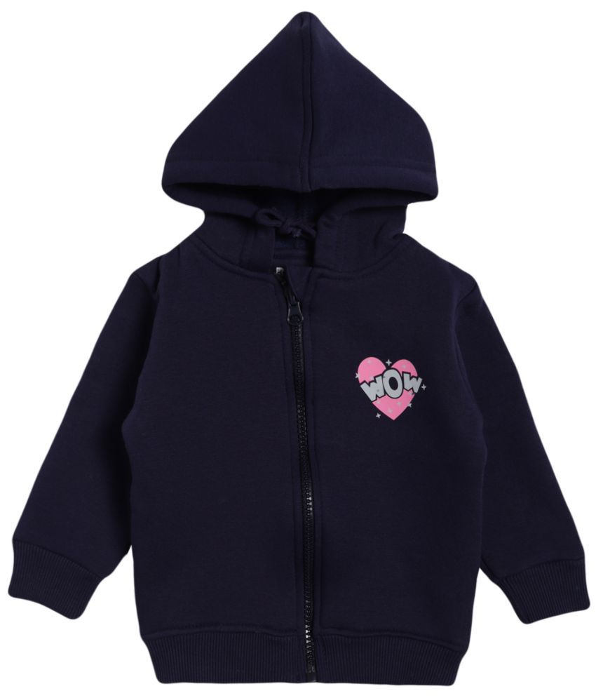     			GIRLS JACKETS FRONT OPEN FULL SLEEVES SOLID NAVY