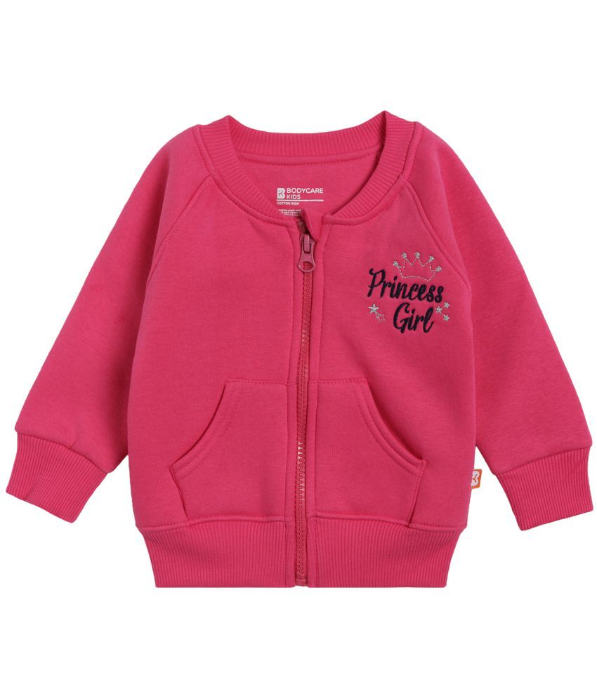     			GIRLS JACKETS FRONT OPEN FULL SLEEVES SOLID FUCHSIA