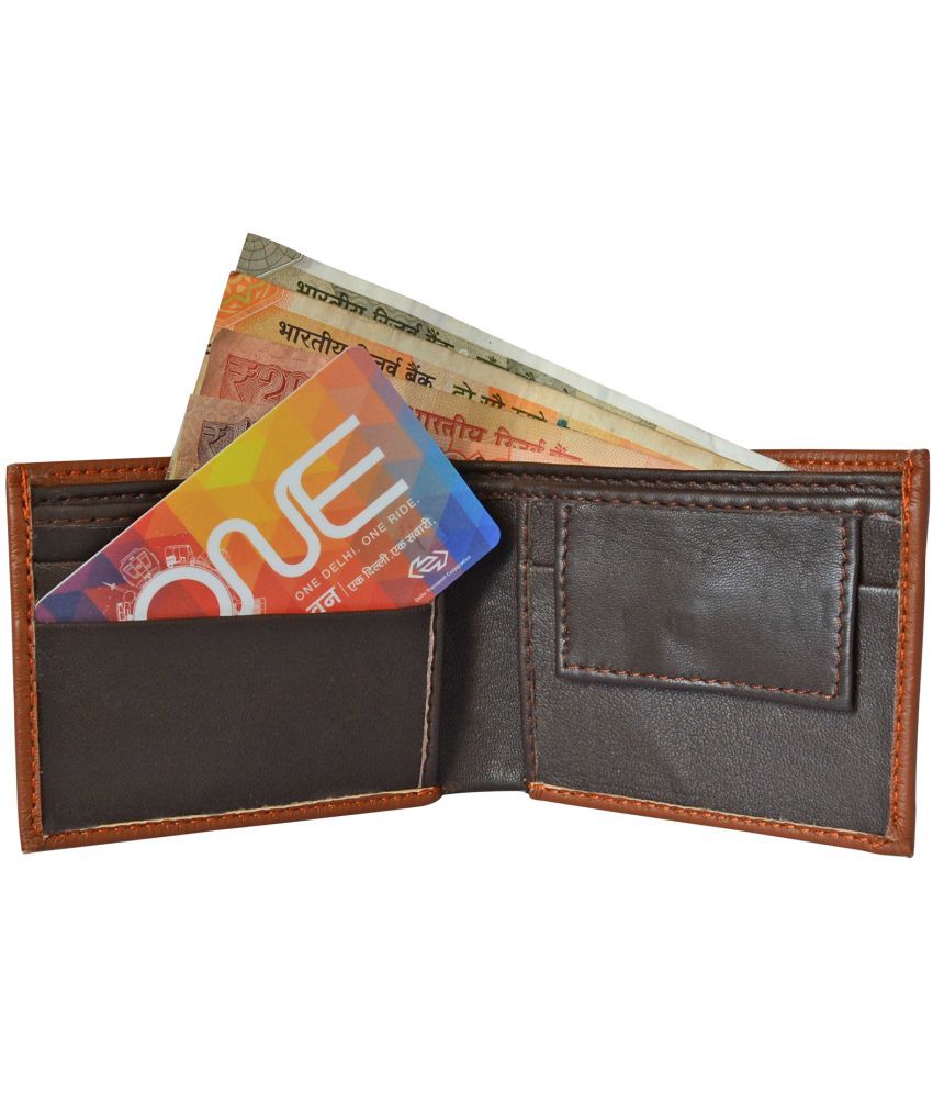     			Loopa PU Tan Casual Regular Wallet