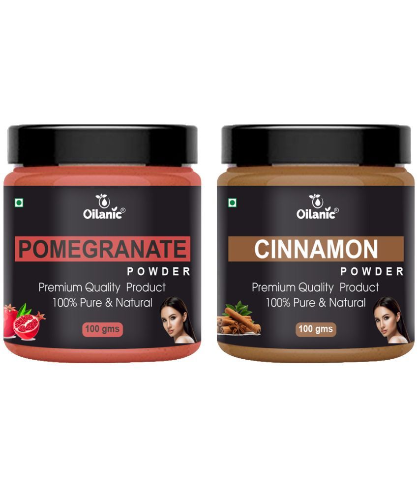     			Oilanic 100% Pure Pomegranate Powder & Cinnamon Powder For Skin Hair Mask 200 g Pack of 2