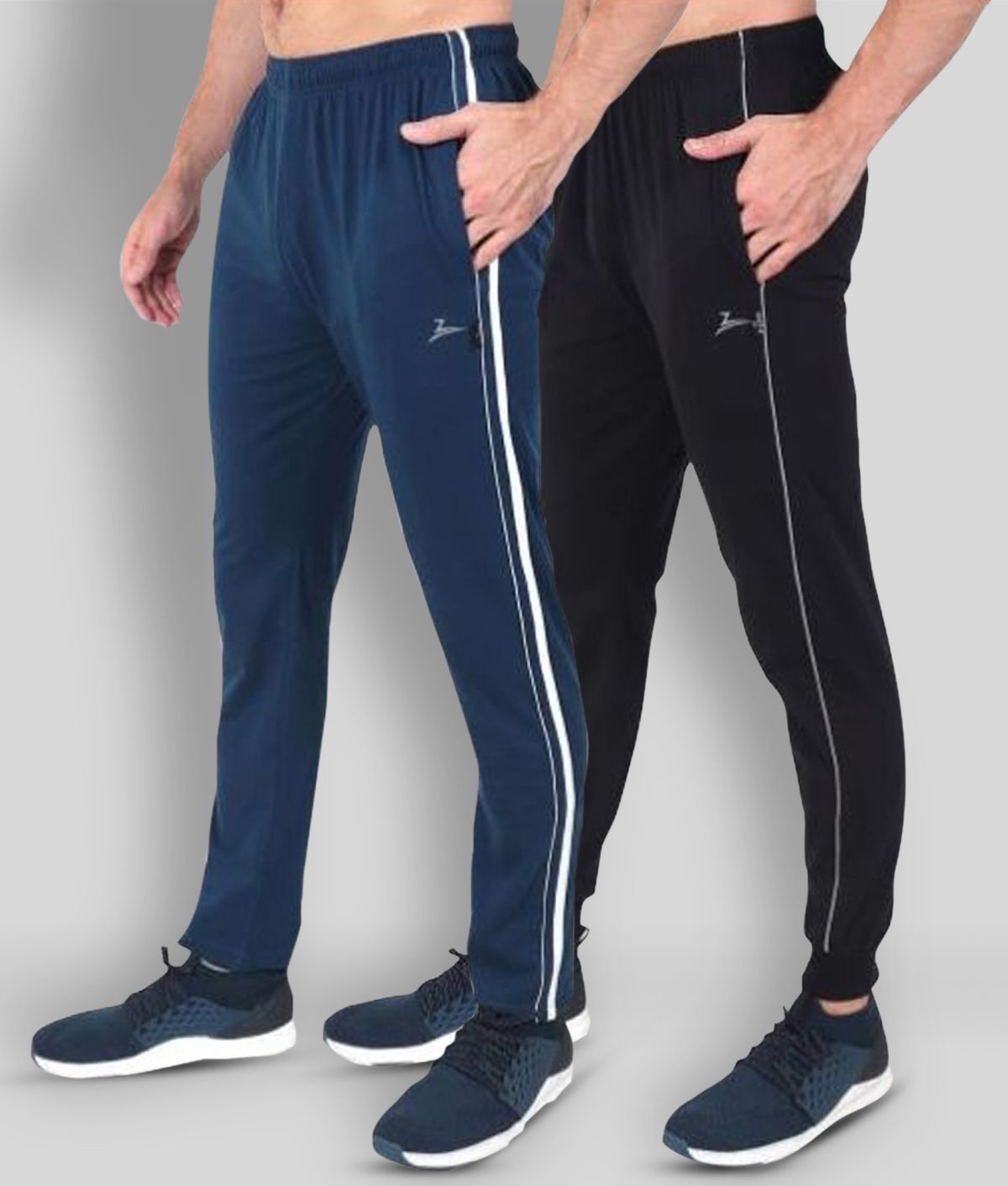     			Zeffit - Multicolor Cotton Blend Men's Trackpants ( Pack of 2 )