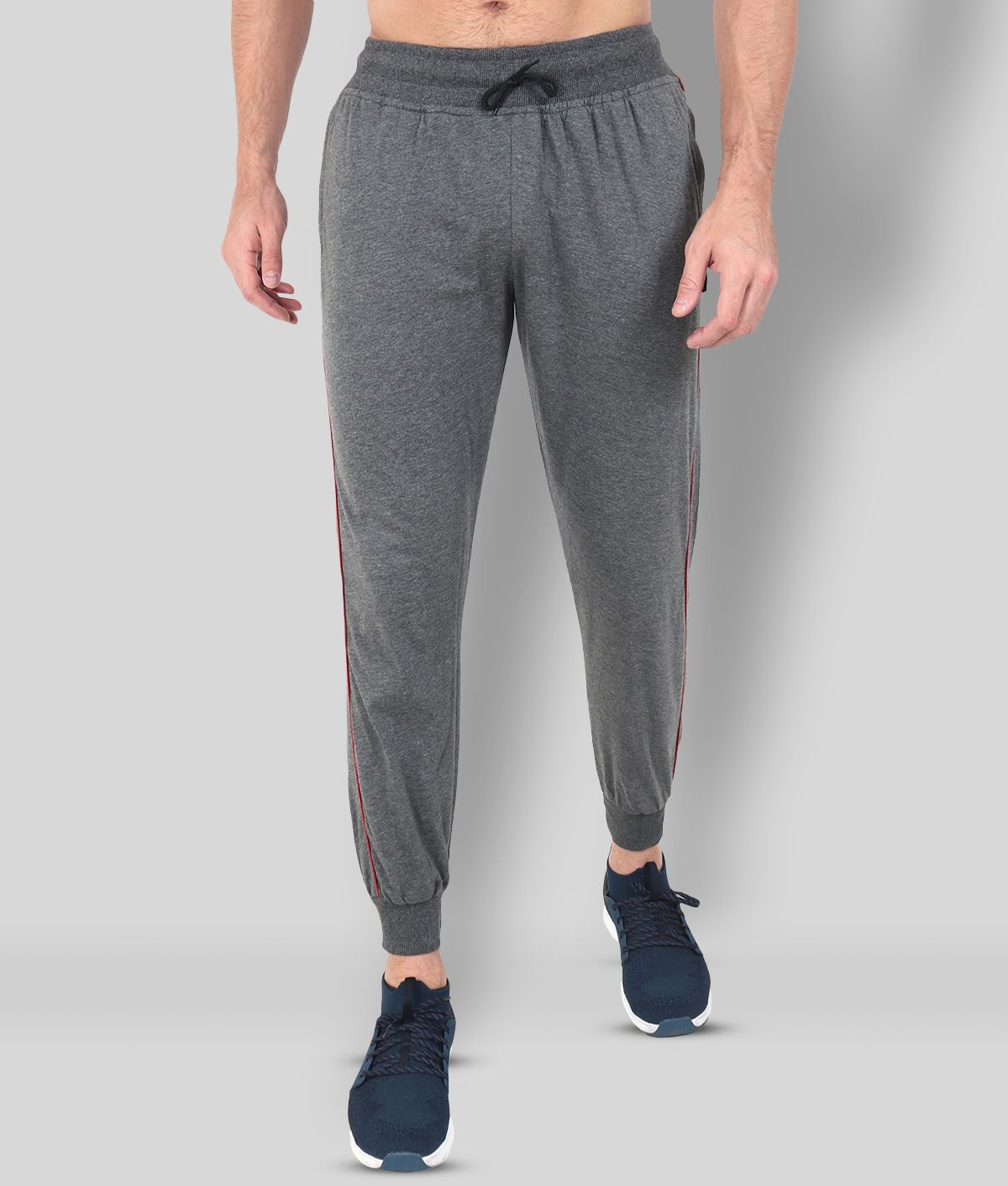     			Zeffit - Grey Cotton Blend Men's Joggers ( Pack of 1 )