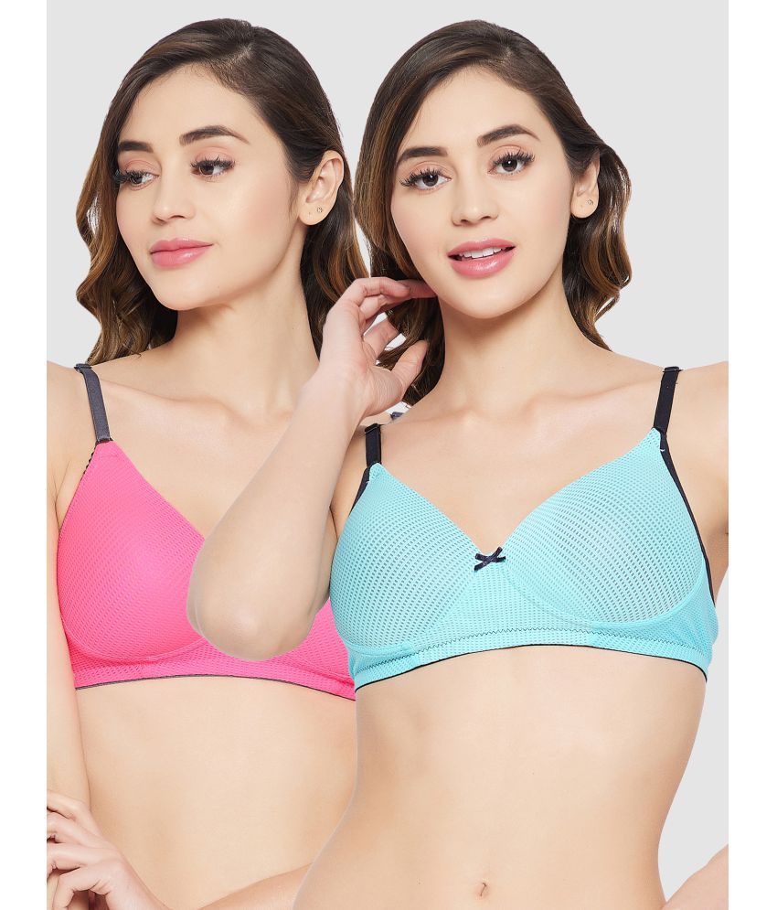     			Clovia Polyamide T-Shirt Bra - Multi Color Pack of 2