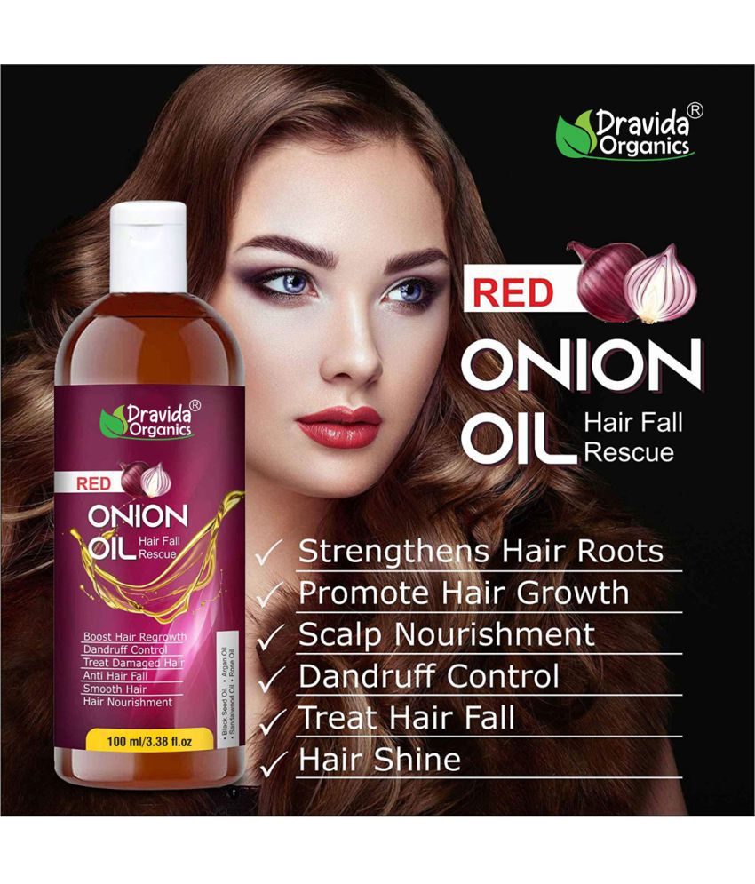 Dravida Organics Onion Hair Oil Hair Fall Treatment 100 mL: Buy Dravida  Organics Onion Hair Oil Hair Fall Treatment 100 mL at Best Prices in India  - Snapdeal