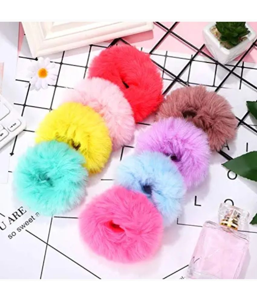 Fluffy Hair Scrunchies Ties Furry Elastic Hair Bands Fuzzy Ponytail Holders  Hair Accessories Gifts for Girls Women Rubber Bands (Pack Of 12): Buy Fluffy  Hair Scrunchies Ties Furry Elastic Hair Bands Fuzzy