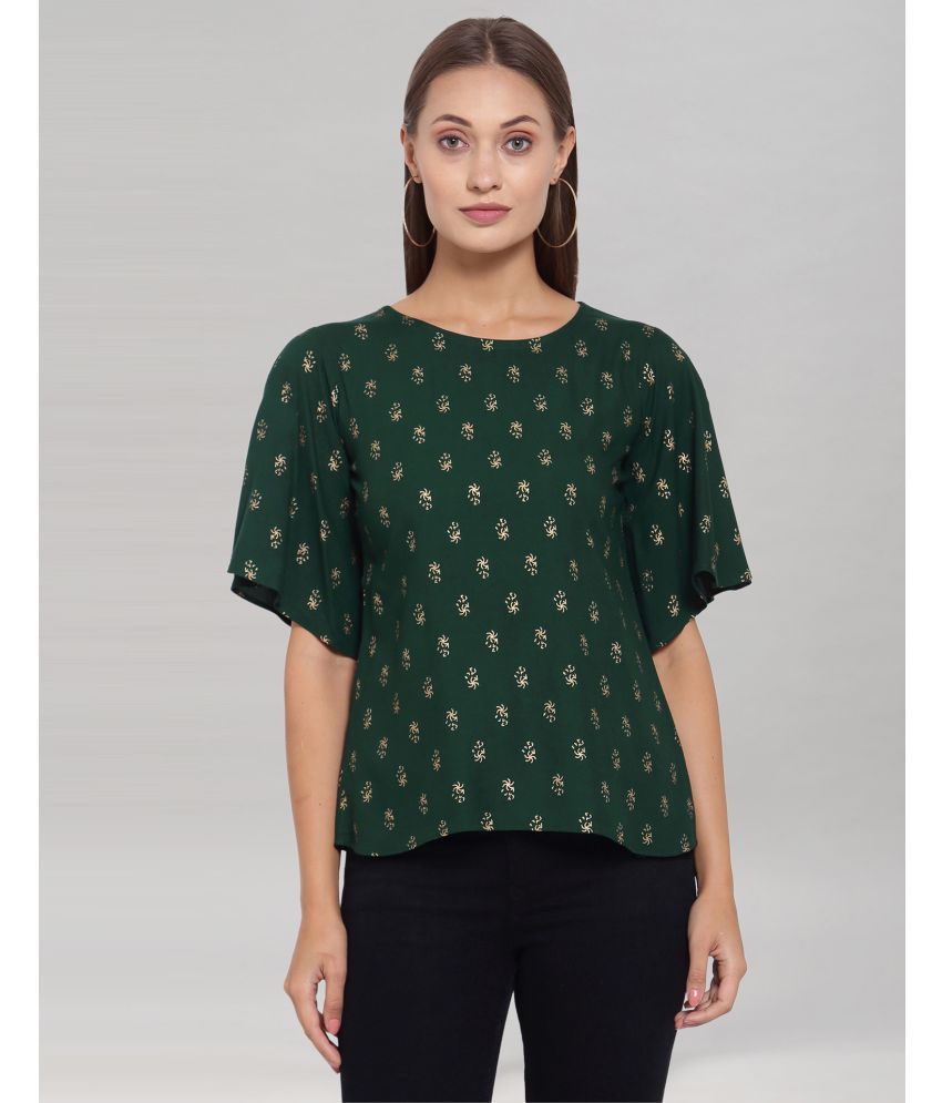     			Selvia - Rayon Green Women's A-Line Top ( Pack of 1 )