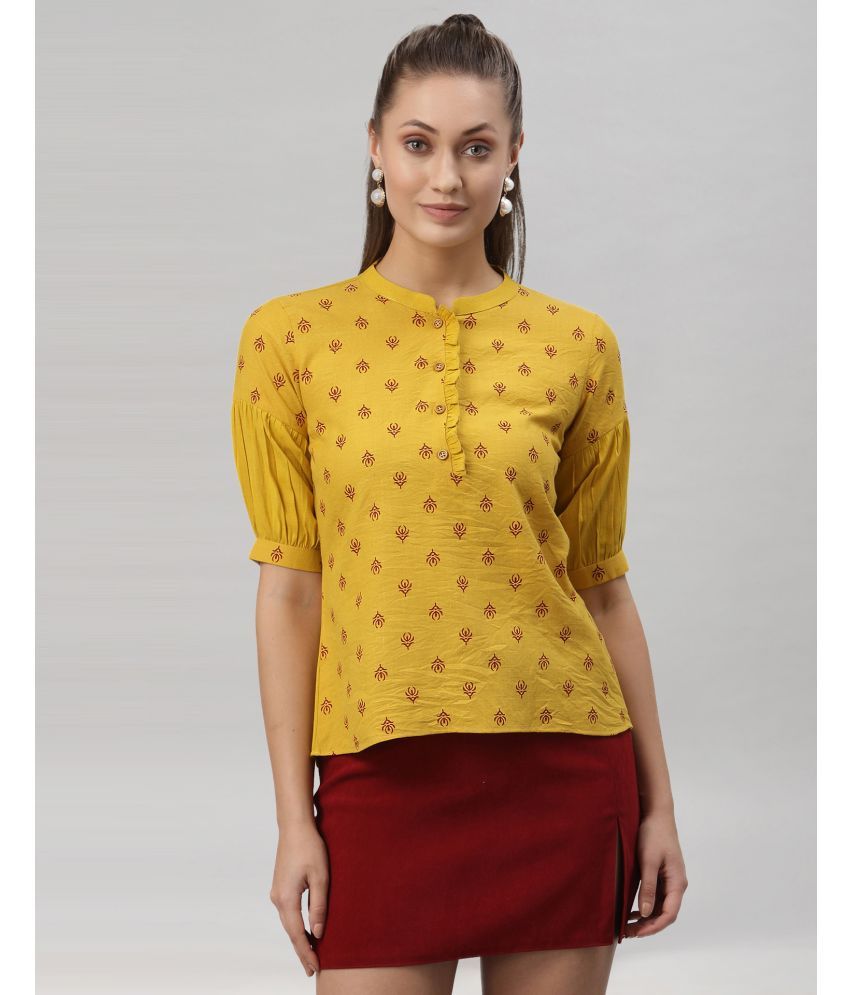     			Selvia - Rayon Yellow Women's A-Line Top ( Pack of 1 )