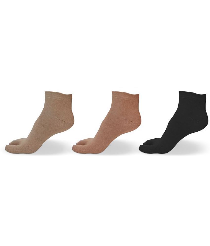     			Williwr - Multicolor Lycra Women's Ankle Length Socks ( Pack of 3 )