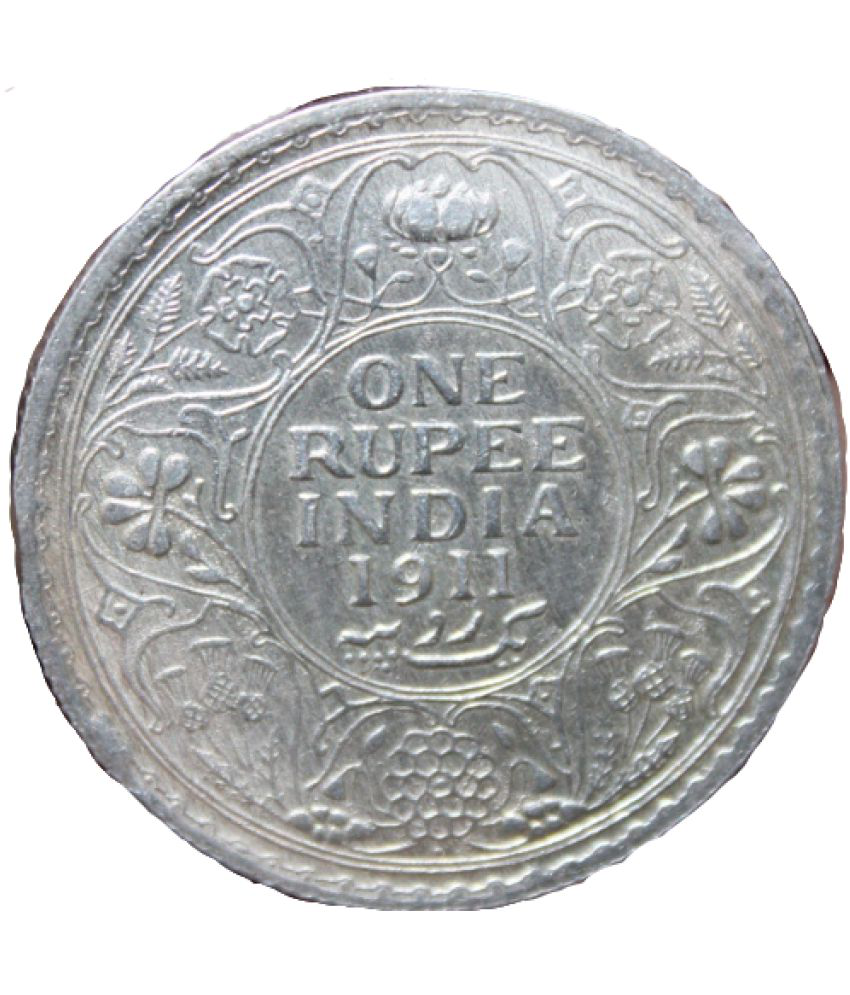     			1 Rupee (1911) "George V King Emperor" British India Rare Coin