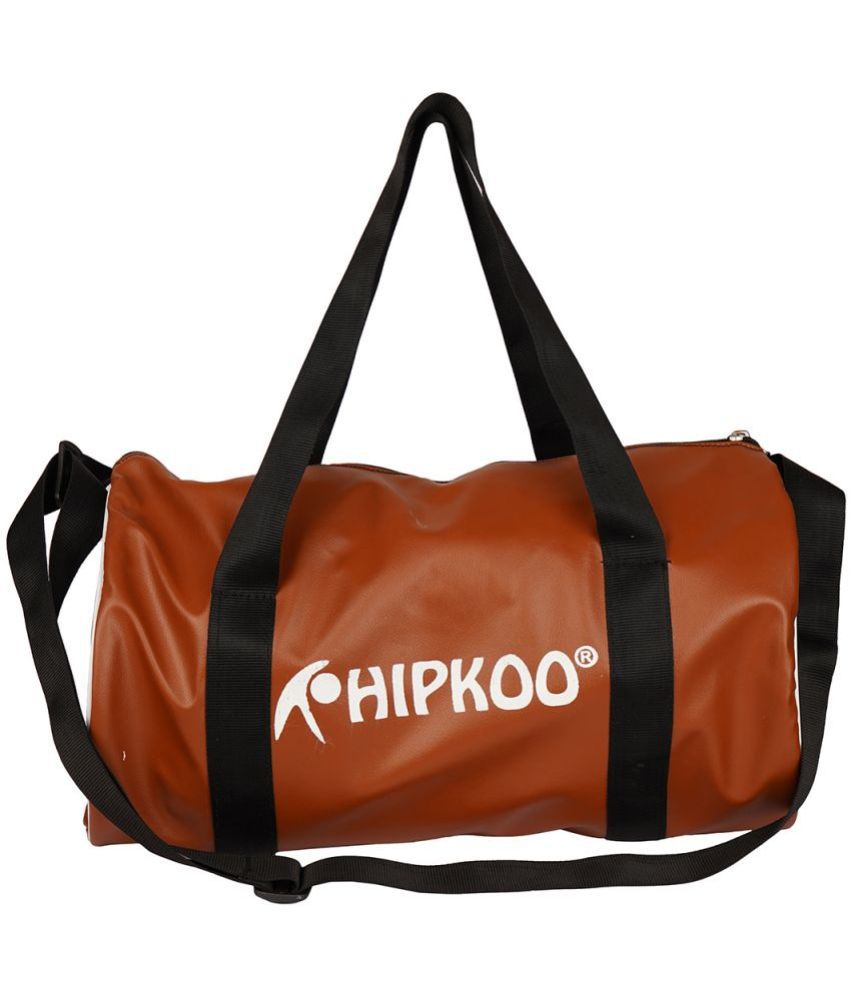     			Hipkoo Sports Vintage Leather Sport Bag, Running Bag, Gym Shoulder Bag, Lightweight Duffle Bag Sports Bag Weekend Travel, Multipurpose Bag, Adjustable Shoulder Straps, Zip Closure (Brown, Pack of 1)