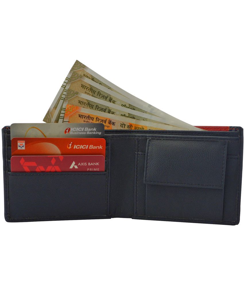     			Loopa PU Black Casual Regular Wallet