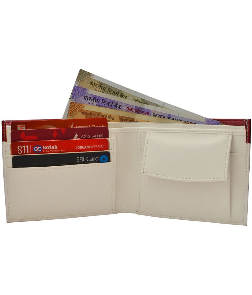     			Loopa PU White Casual Regular Wallet